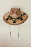 Sombrero pompones negros