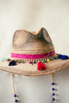 Sombrero pompones multicolor